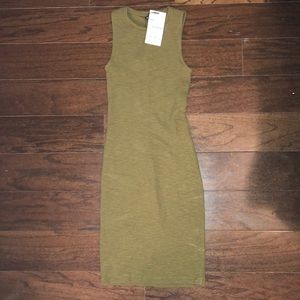 Zara olive green sexy midi dress!!